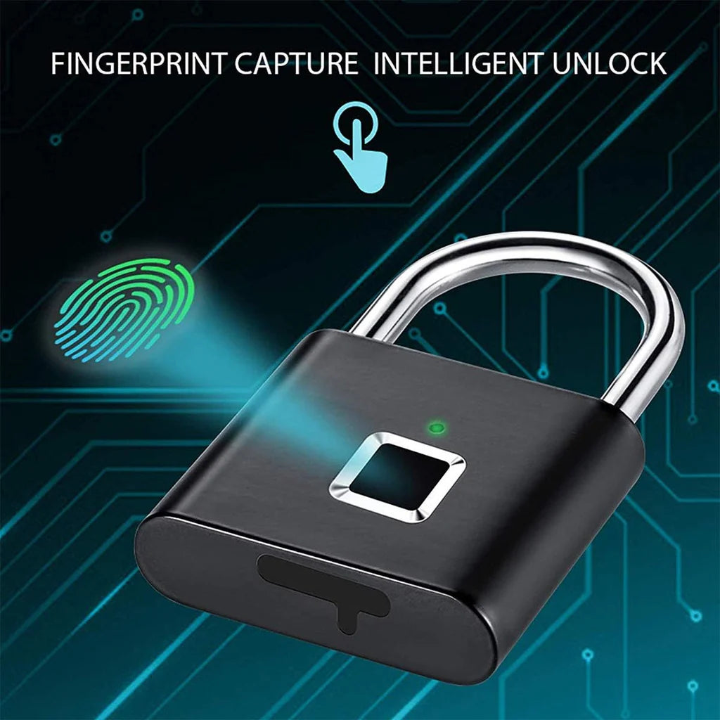 Fingerprint Padlock, One Touch Open Gym Lock