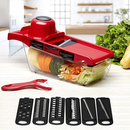 BYETOO Mandoline Vegetable Slicer Cutter Food Slicer - Red