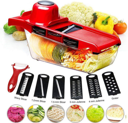 BYETOO Mandoline Vegetable Slicer Cutter Food Slicer - Red