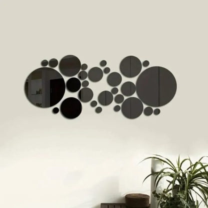 Round Shape Acrylic Ring Mirror Wall Decor