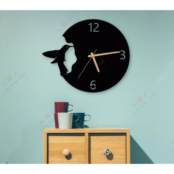 3d Wooden Bird Wall Clock